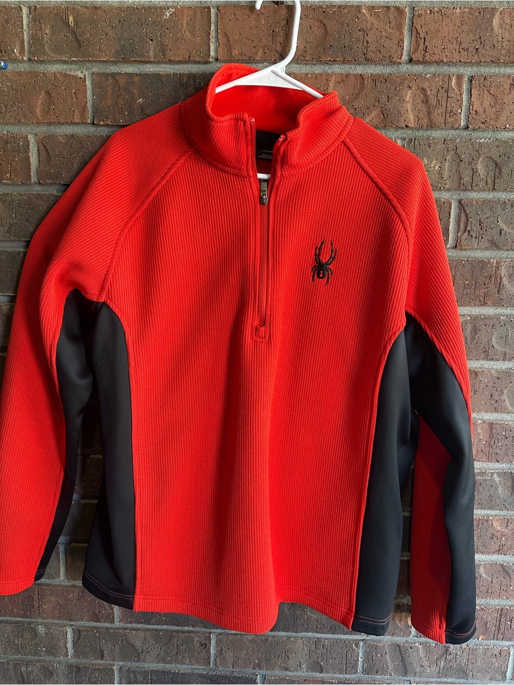 Spyder Men’s Red and Black Half-Zip Ski Pullover